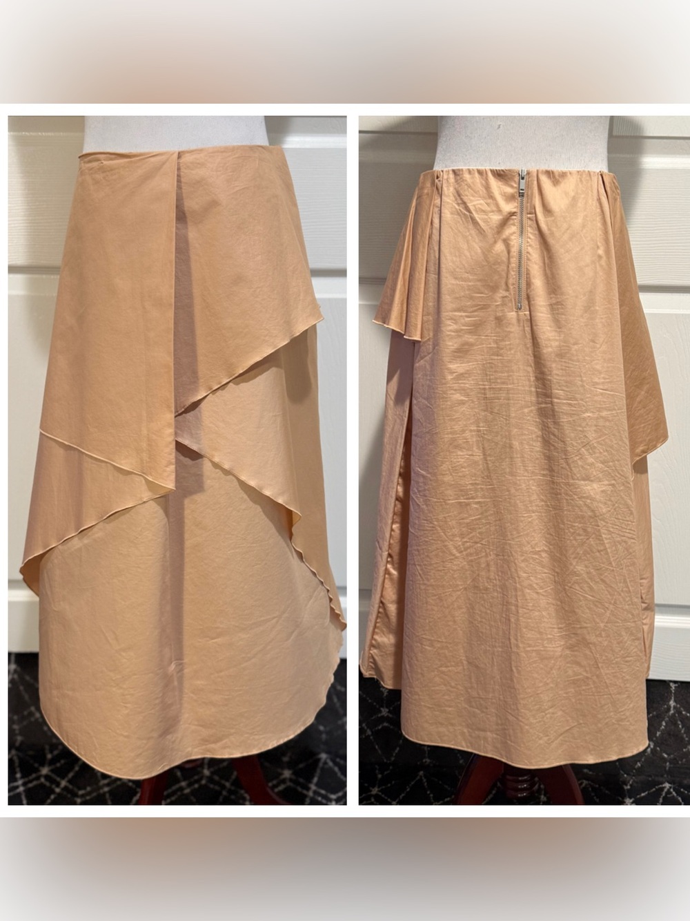 COS asymmetric cotton midi skirt